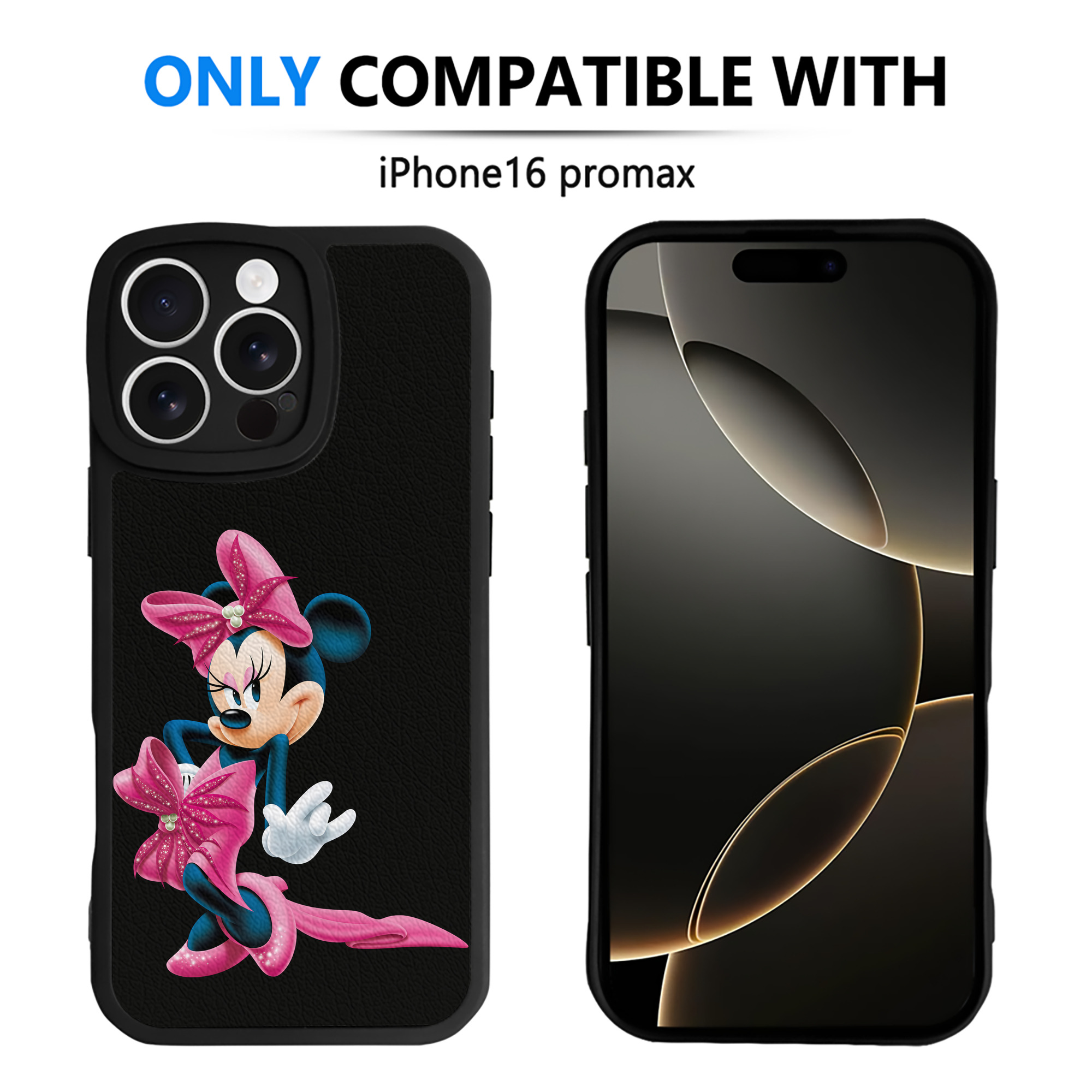 （画像用） ミッキーマウス Mickey Mouse 【iPhone 16シリーズ対応】シリコンスマホケース（レザー調） 材質：シリコン